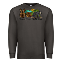 Smoke peace love sloth bear Premium Sweatshirt - LillyAllenDesigns
