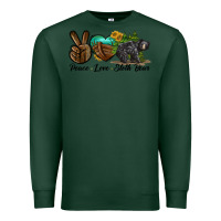 Sports Green peace love sloth bear Premium Sweatshirt - LillyAllenDesigns