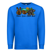 True Royal peace love sloth bear Premium Sweatshirt - LillyAllenDesigns