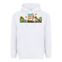 White Wild About Fall Coyote Heavyweight Hoodie - LillyAllenDesigns