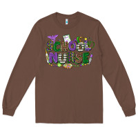 Chestnut school nurse mardi gras Long Sleeve Tee - CowGirlArtShop