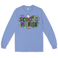 Colony Blue school nurse mardi gras Long Sleeve Tee - CowGirlArtShop