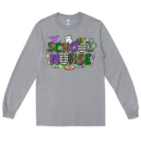 Heather Grey school nurse mardi gras Long Sleeve Tee - CowGirlArtShop