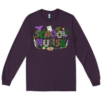 Plum school nurse mardi gras Long Sleeve Tee - CowGirlArtShop