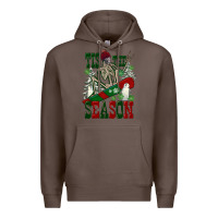 Coffee tis the season skeleton snowboard Premium Hoodie - FaDigitalArtStudio