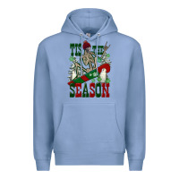 Colony Blue tis the season skeleton snowboard Premium Hoodie - FaDigitalArtStudio