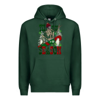 Sports Green tis the season skeleton snowboard Premium Hoodie - FaDigitalArtStudio