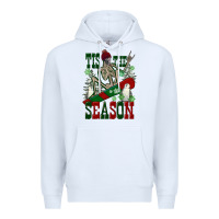 White tis the season skeleton snowboard Premium Hoodie - FaDigitalArtStudio