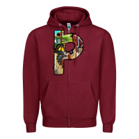 Burgundy farm life alphabet lowercase letters p Zipper Hoodie - BundleAndBundleShop