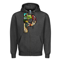 Charcoal Heather farm life alphabet lowercase letters p Zipper Hoodie - BundleAndBundleShop