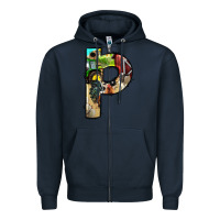 Navy farm life alphabet lowercase letters p Zipper Hoodie - BundleAndBundleShop