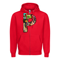 Red farm life alphabet lowercase letters p Zipper Hoodie - BundleAndBundleShop