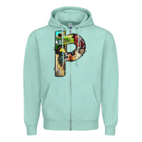 Seafoam farm life alphabet lowercase letters p Zipper Hoodie - BundleAndBundleShop