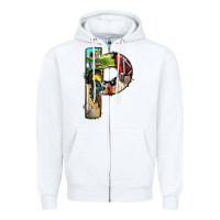 White farm life alphabet lowercase letters p Zipper Hoodie - BundleAndBundleShop