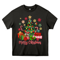 Asphalt merry christmas tree with gift box Heavy Core Tee - MaliasSmallBusiness