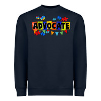 Navy Advocate Autism Heavyweight Sweatshirt - FaDigitalArtStudio