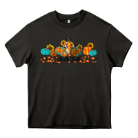 Asphalt hello fall pumpkin sunflower Heavy Core Tee - JahusDesignShop