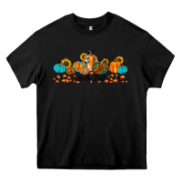 Black hello fall pumpkin sunflower Heavy Core Tee - JahusDesignShop