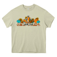 Mossy hello fall pumpkin sunflower Heavy Core Tee - JahusDesignShop