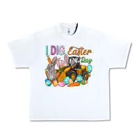 White I dig Easter Day Urban Heavy Tee - NancyCooperArtShop