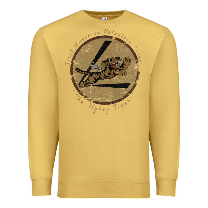 Flying Tigers Squadron Wwii Leather Patch Design Premium Sweatshirt by tuanDangUi | Teevron