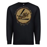 Black flying tigers squadron wwii leather patch design Premium Sweatshirt - tuanDangUi