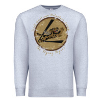 Heather Grey flying tigers squadron wwii leather patch design Premium Sweatshirt - tuanDangUi