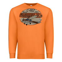Carrot cessna 182 skylane since 1956 retro vintage airplane design Premium Sweatshirt - tuanDangUi