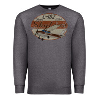 Charcoal Heather cessna 182 skylane since 1956 retro vintage airplane design Premium Sweatshirt - tuanDangUi