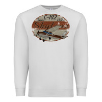 Dove Grey cessna 182 skylane since 1956 retro vintage airplane design Premium Sweatshirt - tuanDangUi