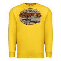 Lemon cessna 182 skylane since 1956 retro vintage airplane design Premium Sweatshirt - tuanDangUi