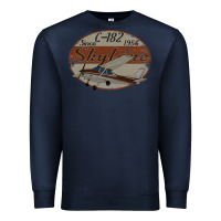 Navy cessna 182 skylane since 1956 retro vintage airplane design Premium Sweatshirt - tuanDangUi
