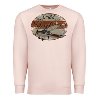 Pale Pink cessna 182 skylane since 1956 retro vintage airplane design Premium Sweatshirt - tuanDangUi