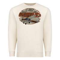 Sandshell cessna 182 skylane since 1956 retro vintage airplane design Premium Sweatshirt - tuanDangUi