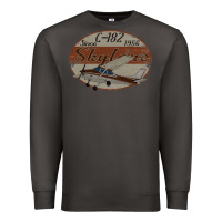 Smoke cessna 182 skylane since 1956 retro vintage airplane design Premium Sweatshirt - tuanDangUi