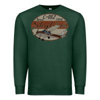 Cessna 182 Skylane Since 1956 Retro Vintage Airplane Design Premium Sweatshirt | Teevron