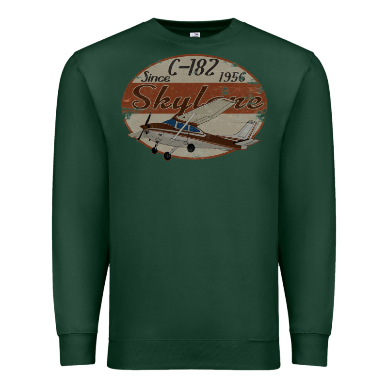 Cessna 182 Skylane Since 1956 Retro Vintage Airplane Design Premium Sweatshirt by tuanDangUi | Teevron