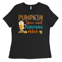 Black pumpkin spice and everything nice Ladies Tee - BundleAndBundleShop
