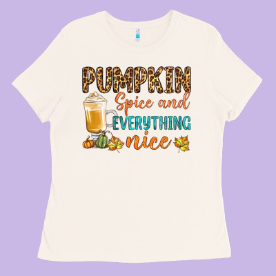 Pumpkin Spice And Everything Nice Ladies Tee Designed By Bundleandbundleshop