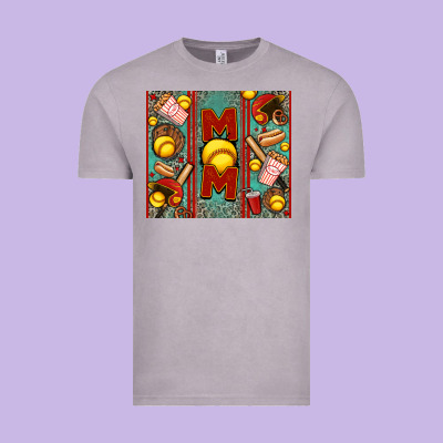 Softball Mom Vintage Tee Designed By Jasminsmagicworld
