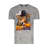 Cloud Rock Boo Heifer Cow with Halloween Vintage Tee - texasbilliewilder