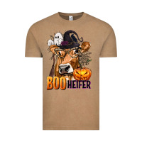 Vintage Coffee Boo Heifer Cow with Halloween Vintage Tee - texasbilliewilder