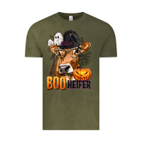 Vintage Olive Boo Heifer Cow with Halloween Vintage Tee - texasbilliewilder