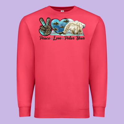Peace Love Polar Bear Premium Sweatshirt Designed By Lillyallendesigns