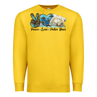 Lemon peace love polar bear Premium Sweatshirt - LillyAllenDesigns