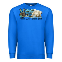 True Royal peace love polar bear Premium Sweatshirt - LillyAllenDesigns