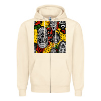 Sandshell african masks colorful seamless pattern Zipper Hoodie - BundleAndBundleShop