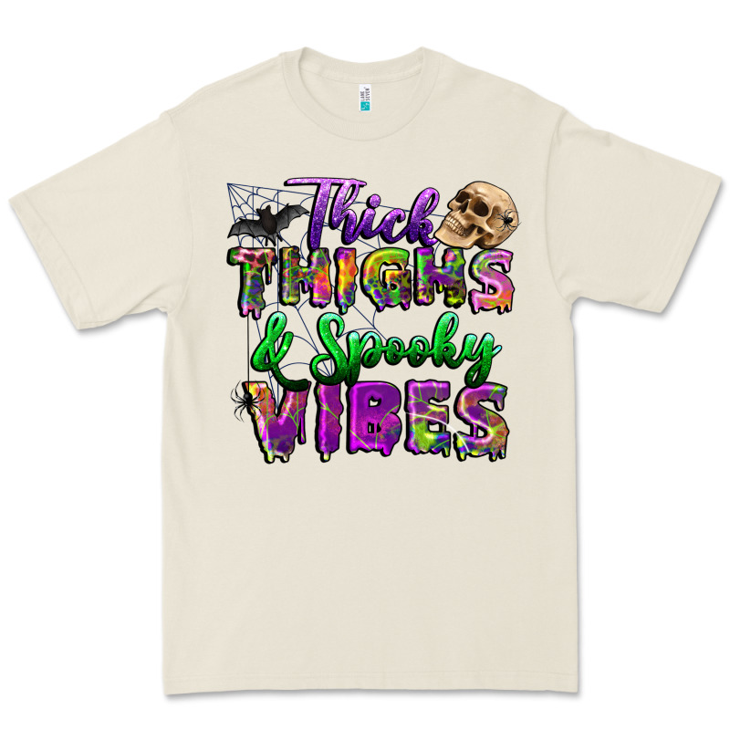 Thick Thighs And Spooky Vibes Premium Tee by BundleAndBundleShop | Teevron