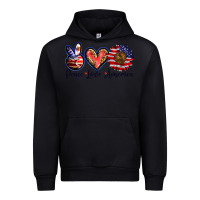 Black peace love america Urban Hoodie - BarkalooDesign