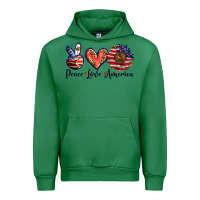 Emerald peace love america Urban Hoodie - BarkalooDesign